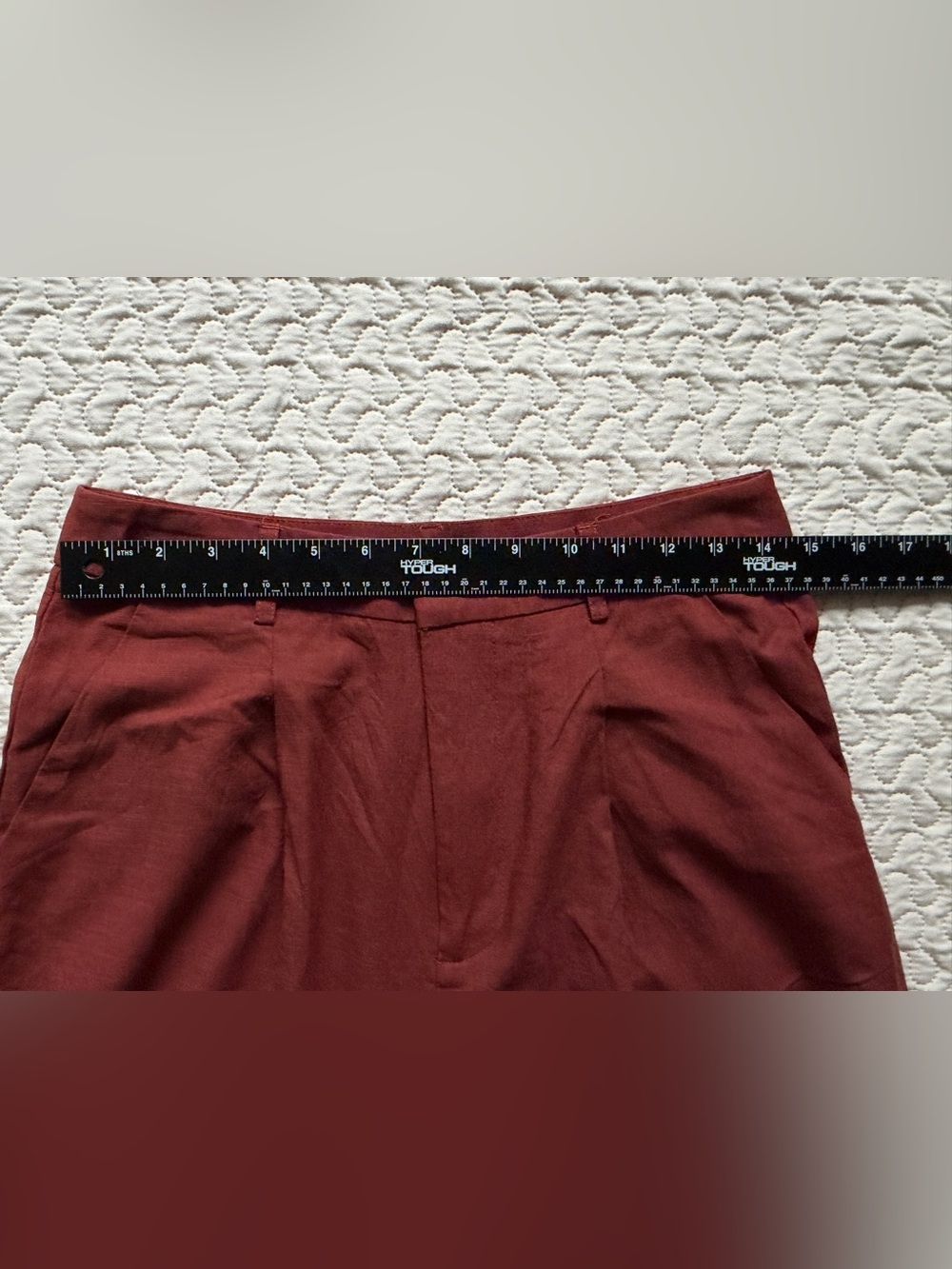 Cider Wide-Leg Medium Lightweight Pants in Deep Maroon - Picture 5 of 9